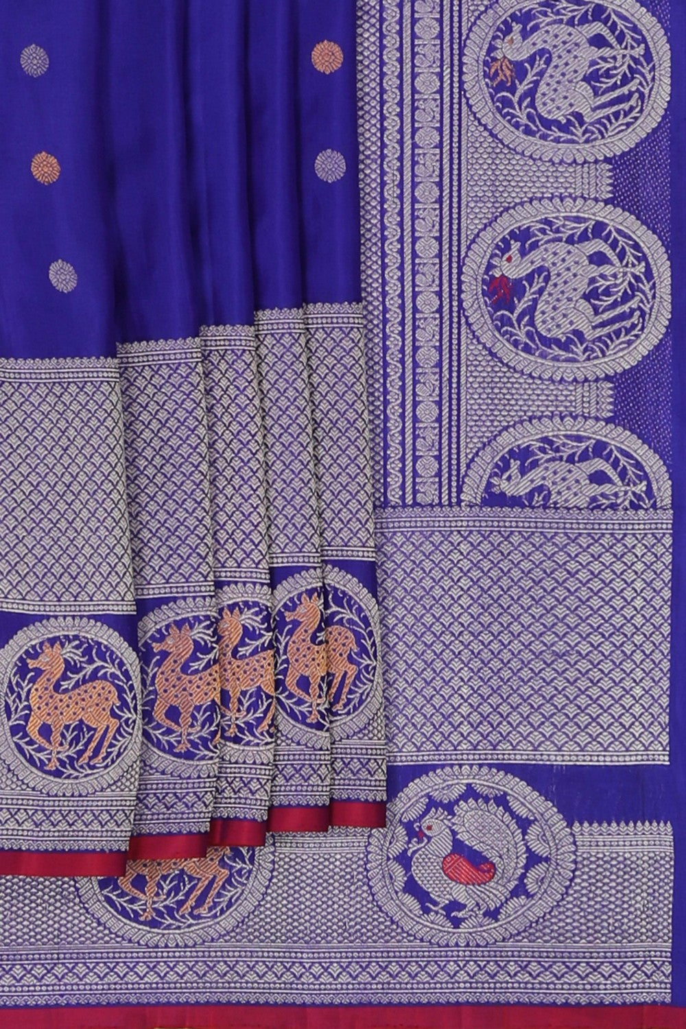 Image of Gadwal Silk Purple Saree